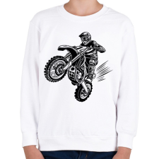 PRINTFASHION motocross - Gyerek pulóver - Fehér gyerek pulóver, kardigán