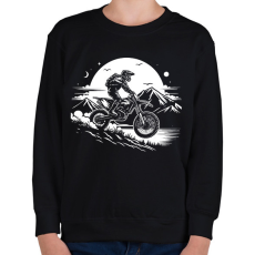 PRINTFASHION motocross - Gyerek pulóver - Fekete