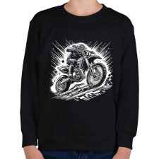 PRINTFASHION motocross - Gyerek pulóver - Fekete gyerek pulóver, kardigán