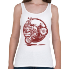 PRINTFASHION Motocross - Női atléta - Fehér női trikó