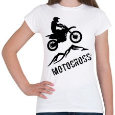 PRINTFASHION Motocross  - Női póló - Fehér női póló