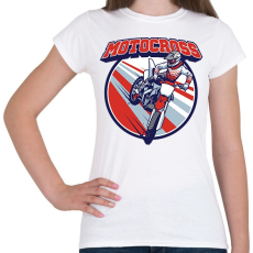 PRINTFASHION Motocross - Női póló - Fehér