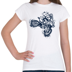 PRINTFASHION Motocross  - Női póló - Fehér