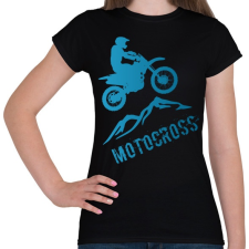 PRINTFASHION Motocross - Női póló - Fekete női póló