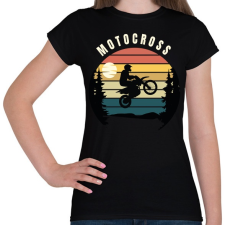 PRINTFASHION Motocross - Női póló - Fekete női póló