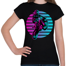 PRINTFASHION Motocross - Női póló - Fekete női póló