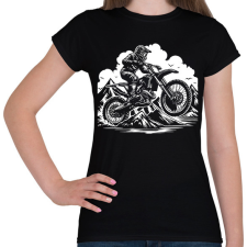 PRINTFASHION motocross - Női póló - Fekete női póló