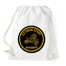 PRINTFASHION motocross - Sportzsák, Tornazsák - Fehér tornazsák