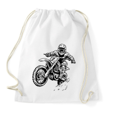 PRINTFASHION motocross - Sportzsák, Tornazsák - Fehér tornazsák