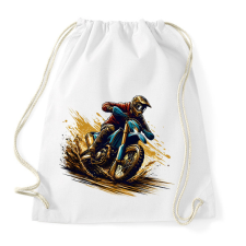 PRINTFASHION Motocross - Sportzsák, Tornazsák - Fehér tornazsák