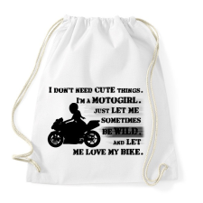 PRINTFASHION motogirl - Sportzsák, Tornazsák - Fehér tornazsák