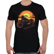 PRINTFASHION Motor a naplementében - Férfi póló - Fekete férfi póló