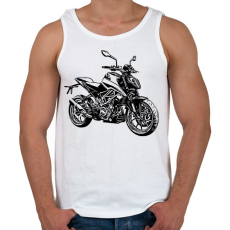 PRINTFASHION motor - Férfi atléta - Fehér