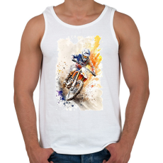 PRINTFASHION Motor  - Férfi atléta - Fehér