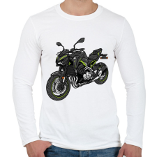 PRINTFASHION motor - Férfi hosszú ujjú póló - Fehér férfi póló