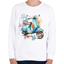 PRINTFASHION Motor  - Gyerek pulóver - Fehér gyerek pulóver, kardigán