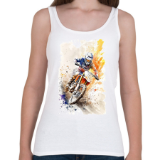 PRINTFASHION Motor  - Női atléta - Fehér női trikó