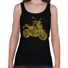 PRINTFASHION motor - Női atléta - Fekete női trikó