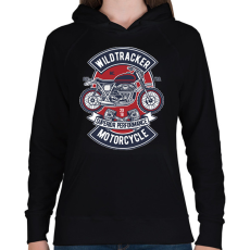 PRINTFASHION motor - Női kapucnis pulóver - Fekete