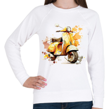 PRINTFASHION Motor  - Női pulóver - Fehér női pulóver, kardigán