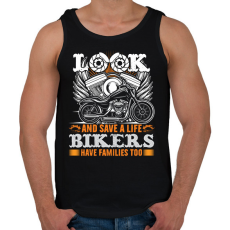 PRINTFASHION motorcycle - Férfi atléta - Fekete