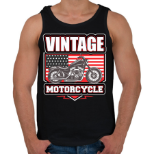 PRINTFASHION Motorcycle - Férfi atléta - Fekete atléta, trikó