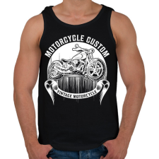 PRINTFASHION Motorcycle  - Férfi atléta - Fekete atléta, trikó