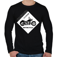 PRINTFASHION motorcycle - Férfi hosszú ujjú póló - Fekete férfi póló