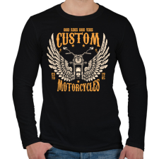 PRINTFASHION Motorcycle - Férfi hosszú ujjú póló - Fekete férfi póló