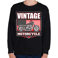 PRINTFASHION Motorcycle - Gyerek pulóver - Fekete