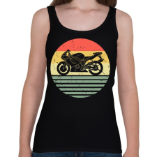 PRINTFASHION Motorcycle - Női atléta - Fekete női trikó