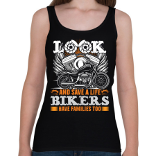 PRINTFASHION motorcycle - Női atléta - Fekete női trikó