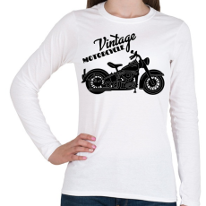 PRINTFASHION Motorcycle  - Női hosszú ujjú póló - Fehér