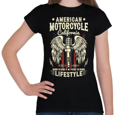 PRINTFASHION motorcycle - Női póló - Fekete női póló