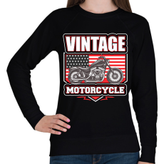 PRINTFASHION Motorcycle - Női pulóver - Fekete