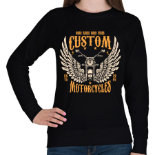 PRINTFASHION Motorcycle - Női pulóver - Fekete női pulóver, kardigán