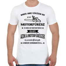 PRINTFASHION Motorfűrész / Favágó - Férfi póló - Fehér férfi póló