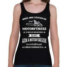 PRINTFASHION Motorfűrész / Favágó - Női atléta - Fekete