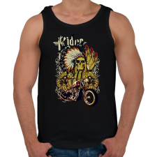 PRINTFASHION motorkerékpár és koponya - Férfi atléta - Fekete atléta, trikó