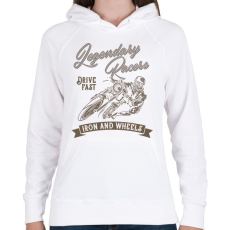 PRINTFASHION Motoros 03 - Legendary Racers - Női kapucnis pulóver - Fehér