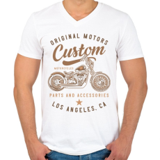 PRINTFASHION Motoros 04 - Original Motors - Férfi V-nyakú póló - Fehér