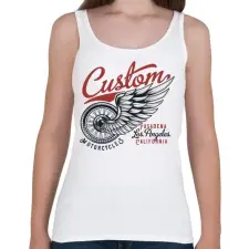 PRINTFASHION Motoros 06 - Pasadena Motorcycles - Női atléta - Fehér női trikó