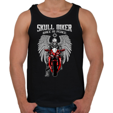 PRINTFASHION Motoros angyal - Férfi atléta - Fekete