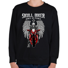PRINTFASHION Motoros angyal - Gyerek pulóver - Fekete gyerek pulóver, kardigán
