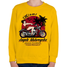 PRINTFASHION Motoros angyal - Gyerek pulóver - Sárga