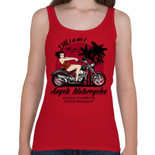 PRINTFASHION Motoros angyal - Női atléta - Cseresznyepiros női trikó