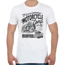 PRINTFASHION Motoros bajnok - Férfi póló - Fehér férfi póló