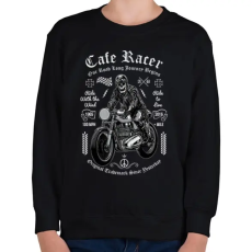 PRINTFASHION Motoros csontváz - Gyerek pulóver - Fekete