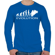 PRINTFASHION Motoros evolúció - Férfi hosszú ujjú póló - Királykék férfi póló