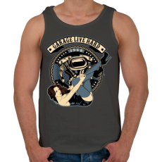 PRINTFASHION Motoros gyorsgarázs - Férfi atléta - Sötétszürke